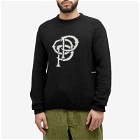 POP Trading Company Men's Initials Knitted Crewneck in Black
