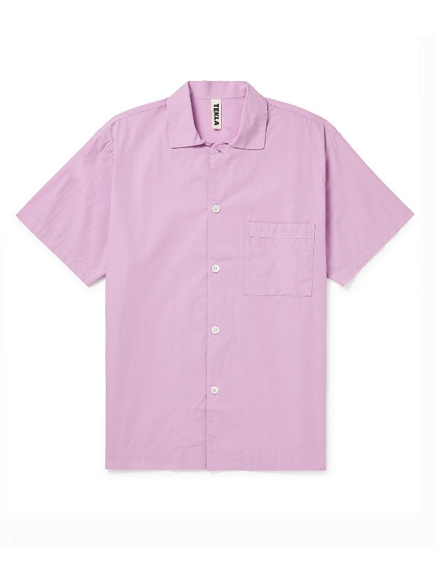Photo: TEKLA - Organic Cotton-Poplin Pyjama Shirt - Pink
