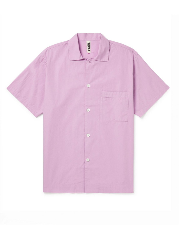 Photo: TEKLA - Organic Cotton-Poplin Pyjama Shirt - Pink