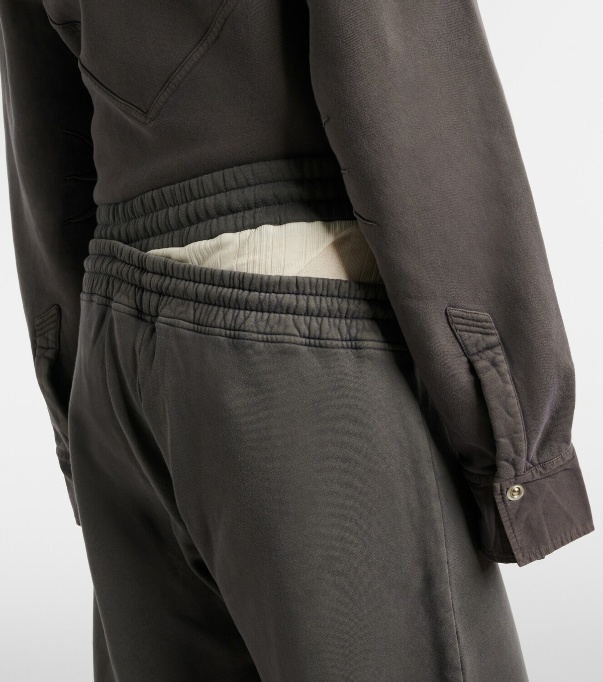 The Attico Cotton jersey barrel-leg sweatpants