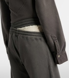 The Attico Cotton jersey barrel-leg sweatpants