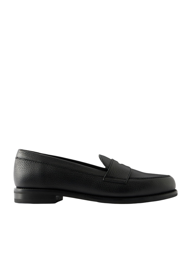 Photo: MORJAS - The Ivy Suede Penny Loafers - Black