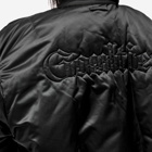 Jean Paul Gaultier Women's Back Logo Bomber Jacket in Black