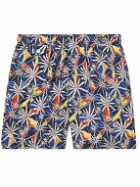 Beams Plus - Straight-Leg Mid-Length Printed Shell Swim Shorts - Blue