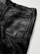 Acne Studios - Lolen Straight-Leg Full-Grain Leather Trousers - Black