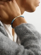 M. Cohen - Rizon Sterling Silver, Vinyl and Cord Bracelet - Blue