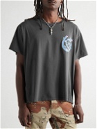 Lost Daze - Spiral Logo-Print Cotton-Jersey T-Shirt - Black