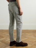 Brunello Cucinelli - Straight-Leg Cotton-Gabardine Cargo Trousers - Gray