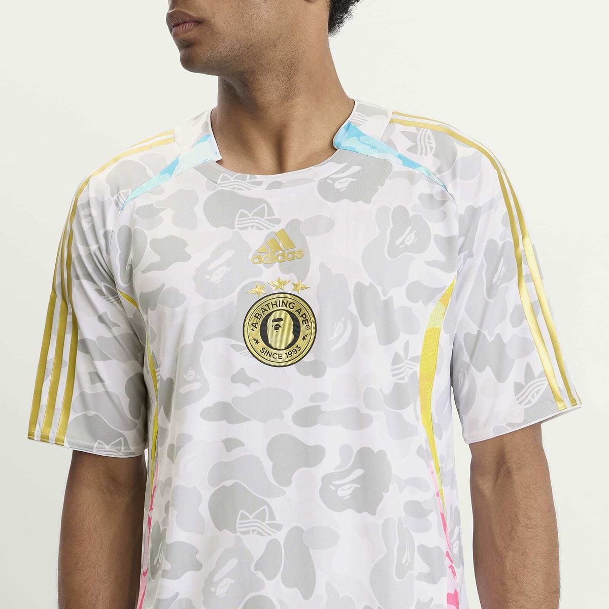 Adidas Men's x Bape Teamgeist T-Shirt in White