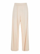 Merci Pink Pants With Elastic Waist And Pences In Viscose Blend Woman