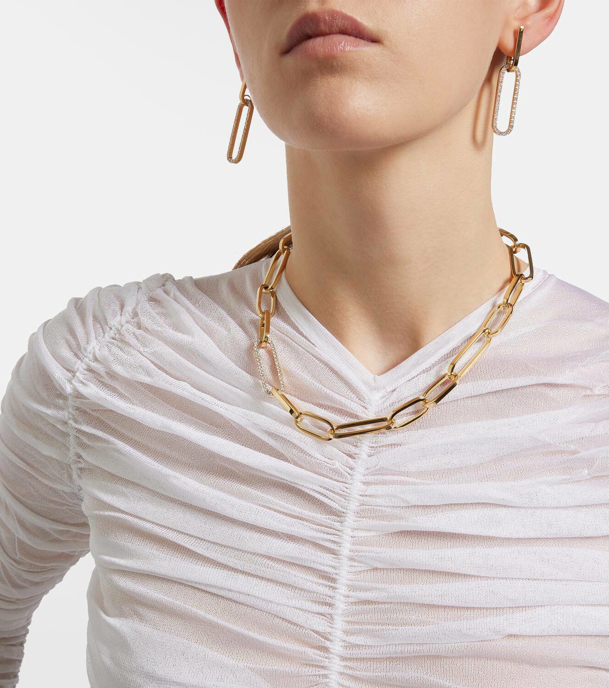 Bucherer Fine Jewellery Link 18kt gold necklace with diamonds