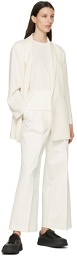 Blossom White Mode Wide Trousers