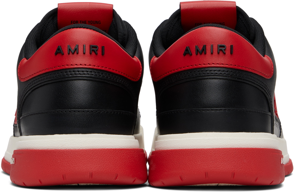 AMIRI Black & Red Classic Low Sneakers Amiri