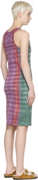 Raquel Allegra Purple Cotton Mini Dress
