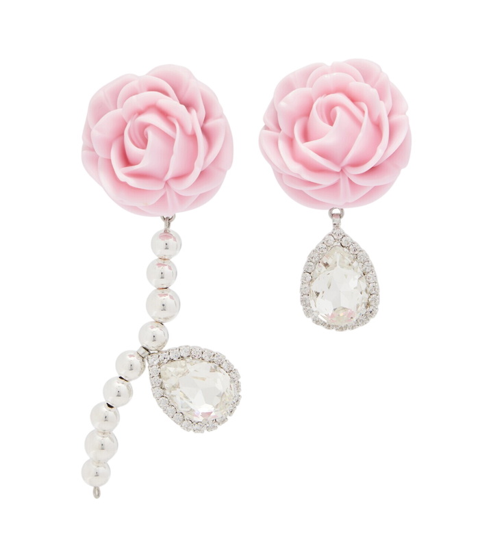 Photo: Magda Butrym Rose embellished drop earrings