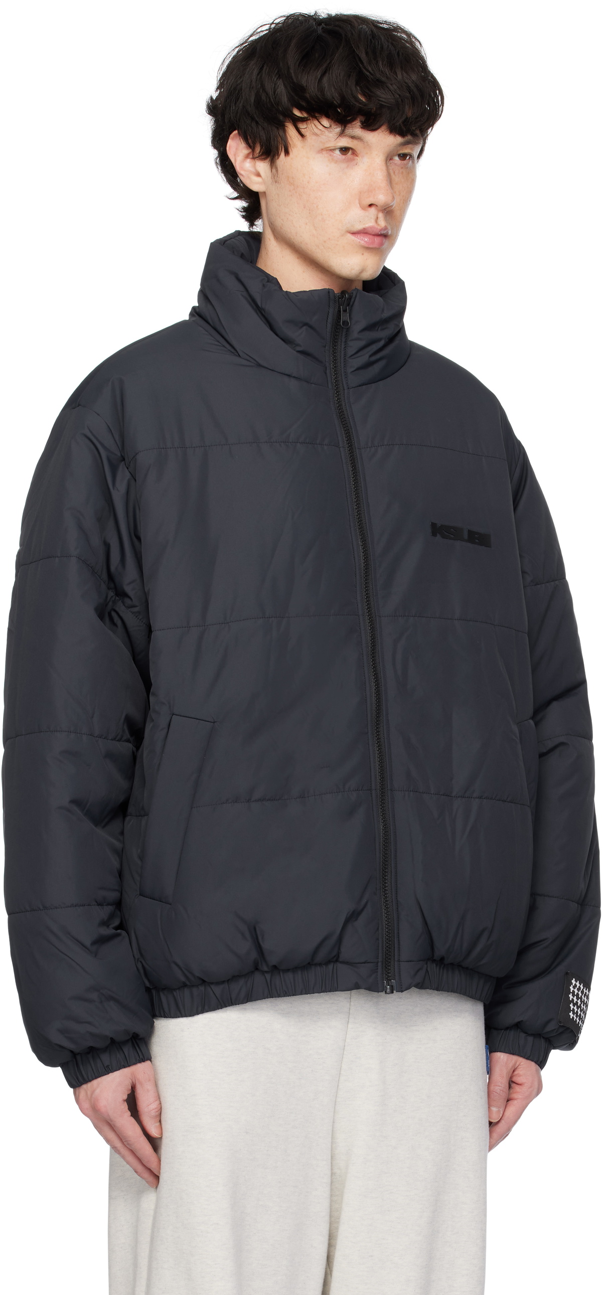 Ksubi Navy Sott Puffer Reversible Jacket