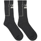C2H4 Grey Company Logo Socks