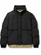 TOM FORD - Quilted Padded Leather-Trimmed Shell Down Jacket - Black