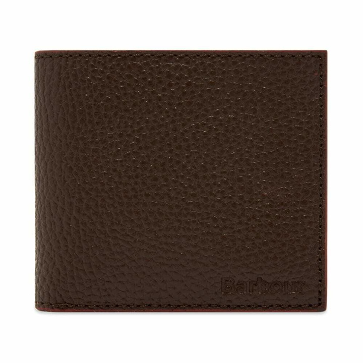 Photo: Barbour Men's Grain Leather Billfold Wallet in Dark Brown
