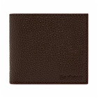 Barbour Men's Grain Leather Billfold Wallet in Dark Brown