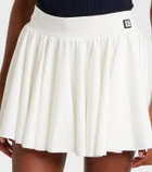 Tory Burch T Monogram gathered jersey tennis skirt