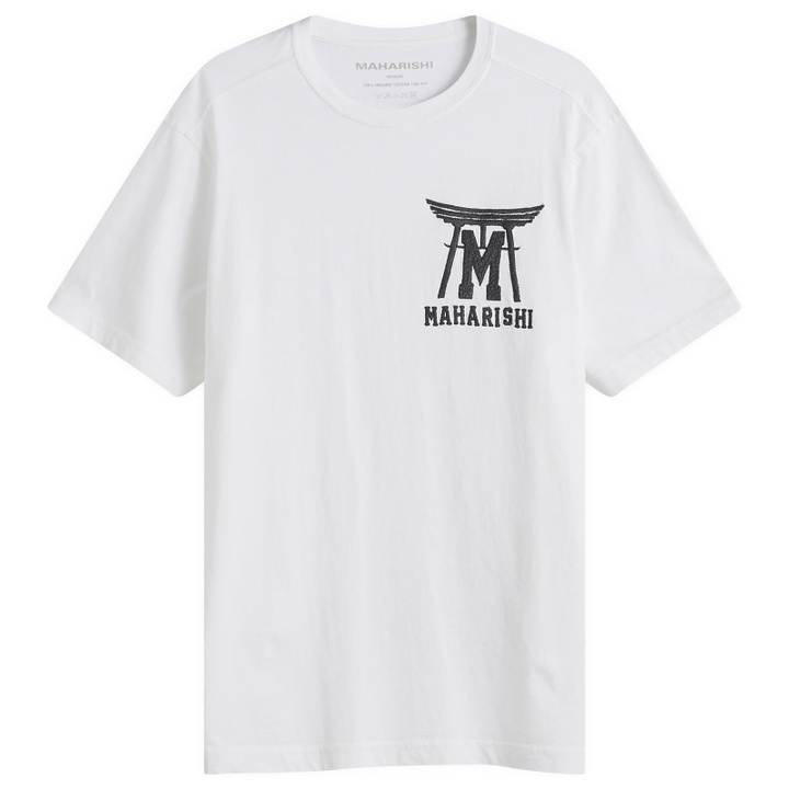 Photo: Maharishi Men's Temple M Vintage T-Shirt in White