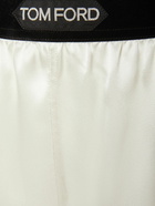 TOM FORD Logo Silk Satin Mini Shorts