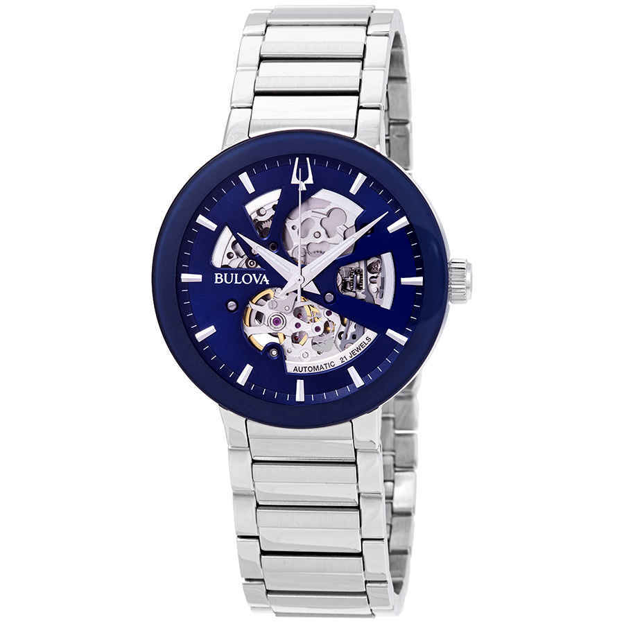 Bulova Modern Automatic Blue Dial Mens Watch 96A204