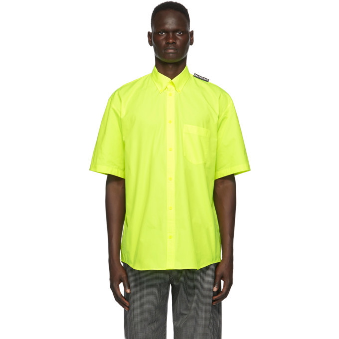 Photo: Balenciaga Yellow Tab Large Fit Short Sleeve Shirt