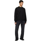 Jil Sander Black Cotton Terry Crew-Neck Sweatshirt