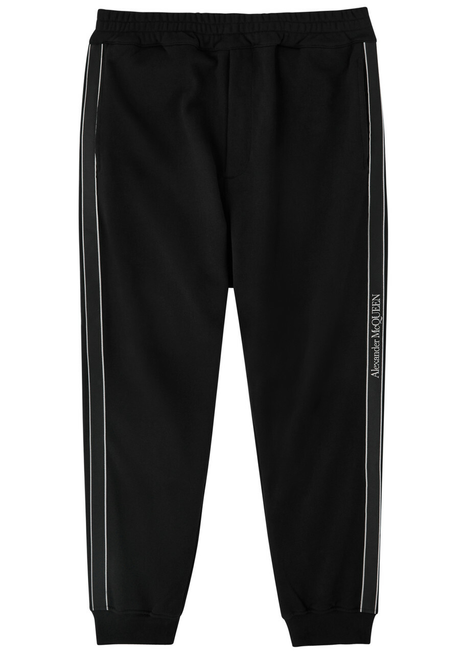 Alexander Mcqueen Logo-appliqué Cotton Sweatpants Black