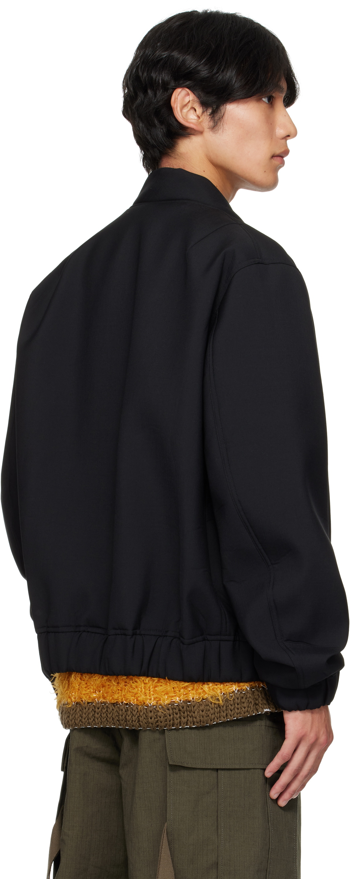 【sacai】Elasticated Waist Hybrid Suiting Bomber Jacket Sacai - Hybrid bomber jacket Sacai