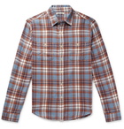 Alex Mill - Checked Cotton-Flannel Shirt - Sky blue