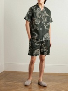 Desmond & Dempsey - Printed Cotton Pyjama Set - Green
