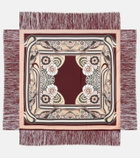 La DoubleJ Fringed printed silk twill scarf