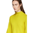 Tibi Yellow Structured Pullover Sweater