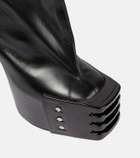 Rick Owens Leather over-the-knee boots