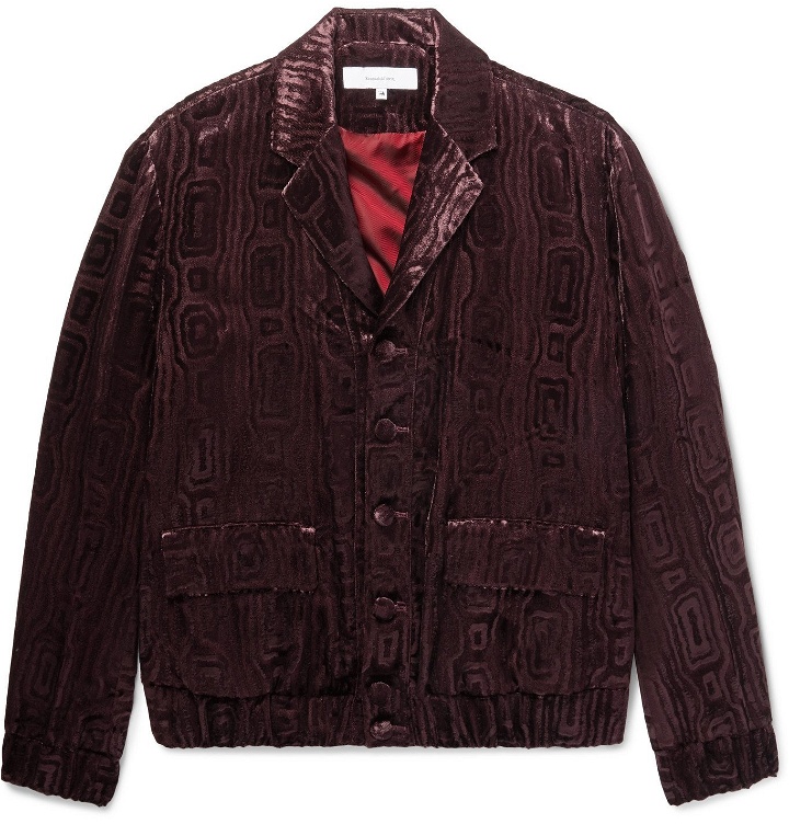 Photo: Sasquatchfabrix. - Textured-Velvet Suit Jacket - Burgundy