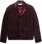 Sasquatchfabrix. - Textured-Velvet Suit Jacket - Burgundy