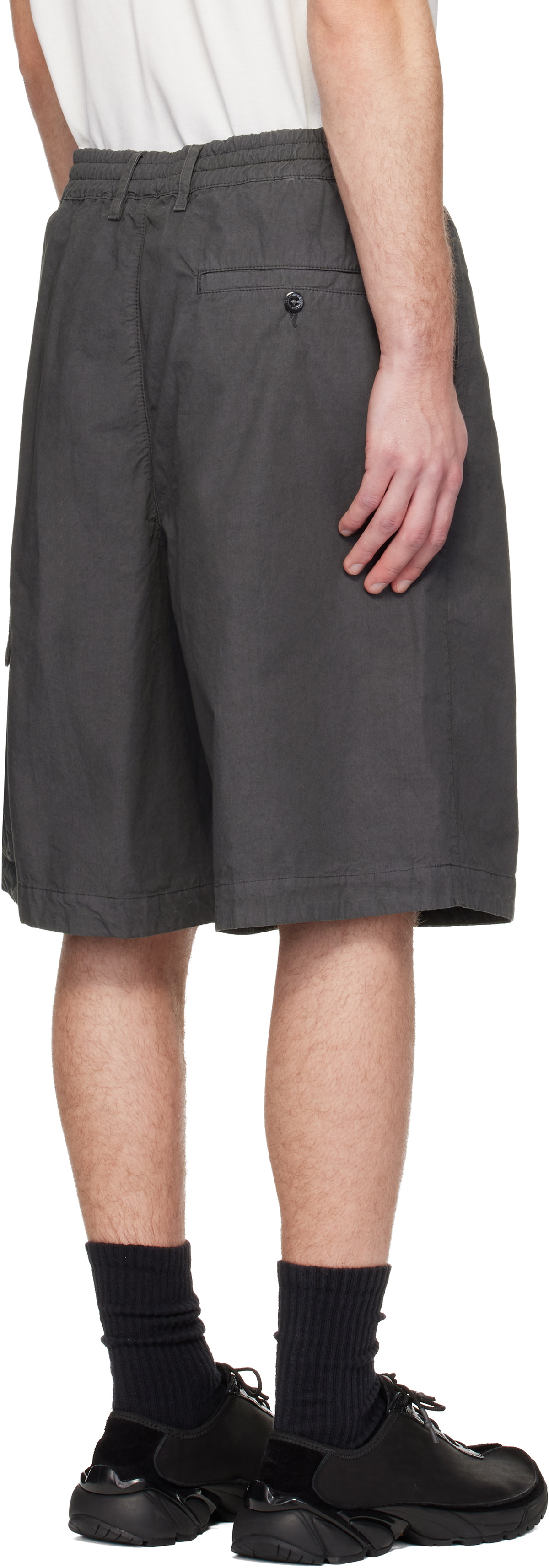 C.P. Company Gray Micro-Reps Boxy Lens Shorts