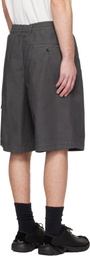 C.P. Company Gray Micro-Reps Boxy Lens Shorts
