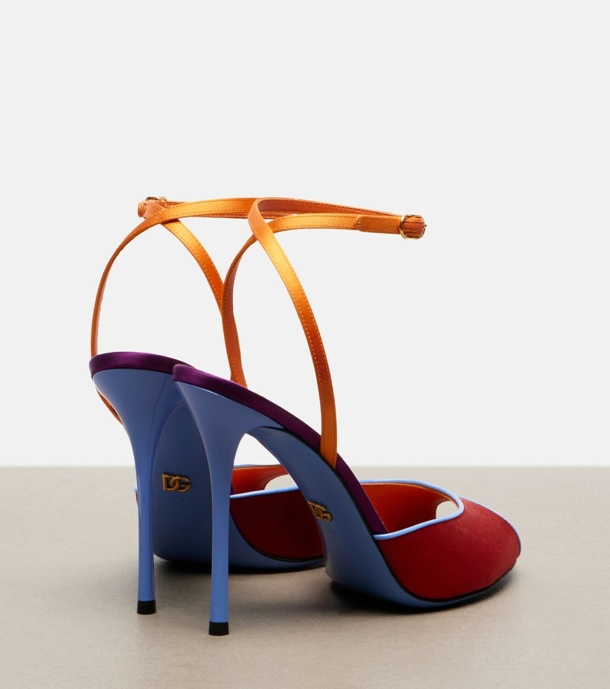 Dolce&Gabbana Keira satin slingback sandals