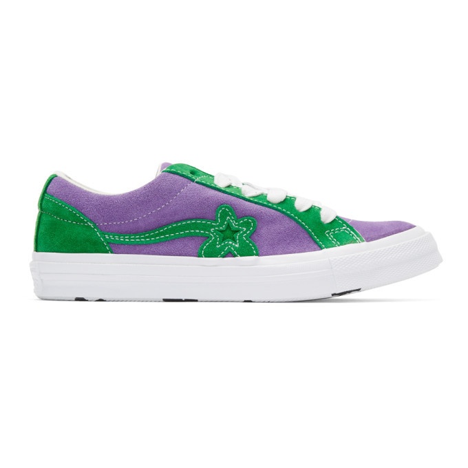 Photo: Converse Purple and Green GOLF le FLEUR* Edition GOLF 6.1 One Star Sneakers