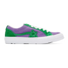 Converse Purple and Green GOLF le FLEUR* Edition GOLF 6.1 One Star Sneakers