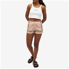 Palm Angels Women's Paisley Track Shorts in Pink