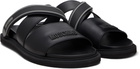 Moschino Black Sporty Sandals