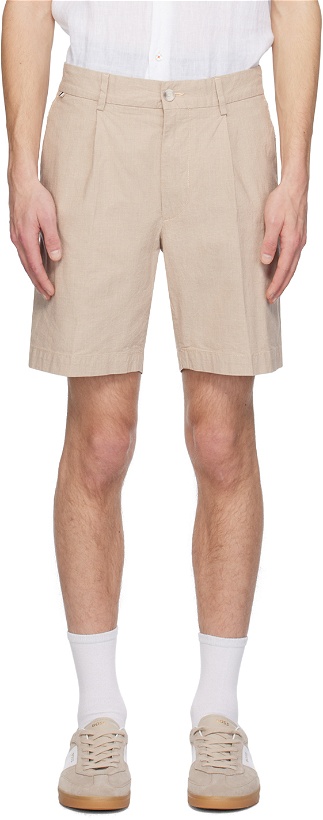 Photo: BOSS Beige Pleated Shorts