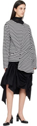 YOHJI YAMAMOTO Black & White Paneled Long Sleeve T-shirt
