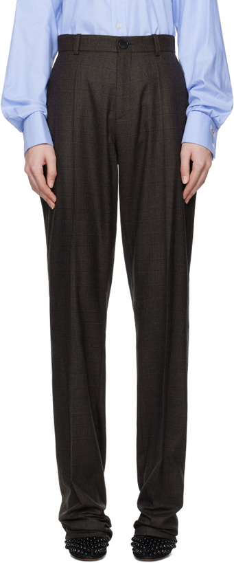 Photo: MARIE ADAM-LEENAERDT Brown Classic Slim Wool Trousers