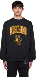 Moschino Black Varsity Sweatshirt